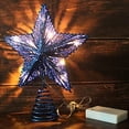 thumbnail image 3 of Estrella azul brillante CVHOMEDECO 3D para árbol de Navidad, 3 of 8