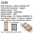 thumbnail image 1 of Conector de Cable compacto Universal 222X 212, conexión de cableado, iluminación, bloque de terminales de Conductor Push-in, Mini conector de Cable rápido, 1 of 4