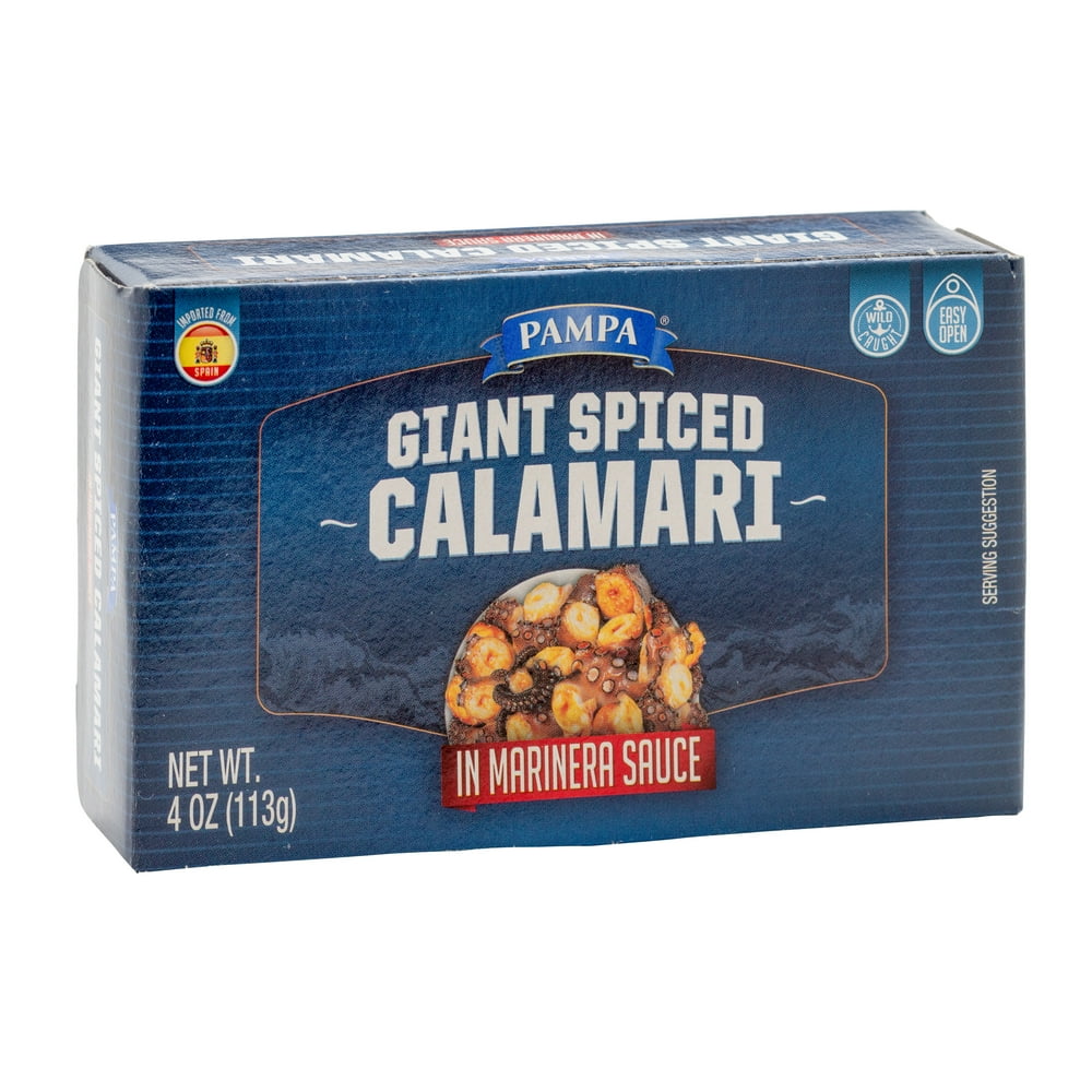 Pampa Giant Spiced Calamari in Marinara, 4 oz Box