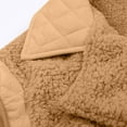 thumbnail image 6 of BiZtdJrK Womens 2025 Winter Fuzzy Fleece Jacket Fall Outdoor Sleeveless Sherpa Vest Solid Casual Button Lapel Cardigan Coats with Pockets Holiday Sales Brown XXL, 6 of 9