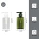 thumbnail image 2 of Paquete de 2 dispensadores de botellas con bomba, dispensadores de loción de plástico cuadrados, botellas vacías con bomba de loción, recipientes vacíos rellenables para líquidos, 2 of 7