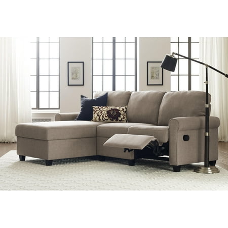 - Serta Copenhagen Reclining Sectional with Left Storage Chaise - Beige