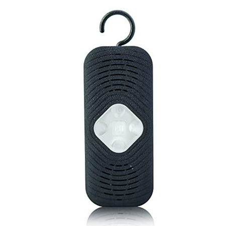 Best Bluetooth Shower Speaker Portable Stereo Bathing Speakers IPX4 Water Resistant Splash Proof w/Mic Handsfree & 3.5mm Aux Jack Built-in Hook Hanger Volume Playback (Black Aqua II Shower
