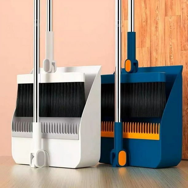 Juego de recogedor y escoba plegable, combinado, para el hogar, para limpiar el pelo, con pala para basura