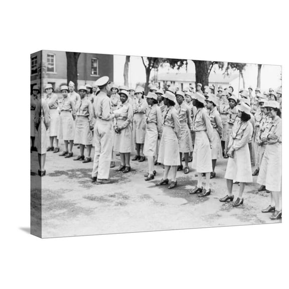 Art.com African Americans in the Women's Army Auxiliary Corps in 1941 Stretched Canvas Print Wall Art, 18" x 12"