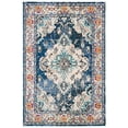thumbnail image 5 of Safavieh Monaco Collection MNC243N Boho Chic Medallion Distressed Area Rug, 4' x 5'7", Navy / Light Blue, 5 of 5