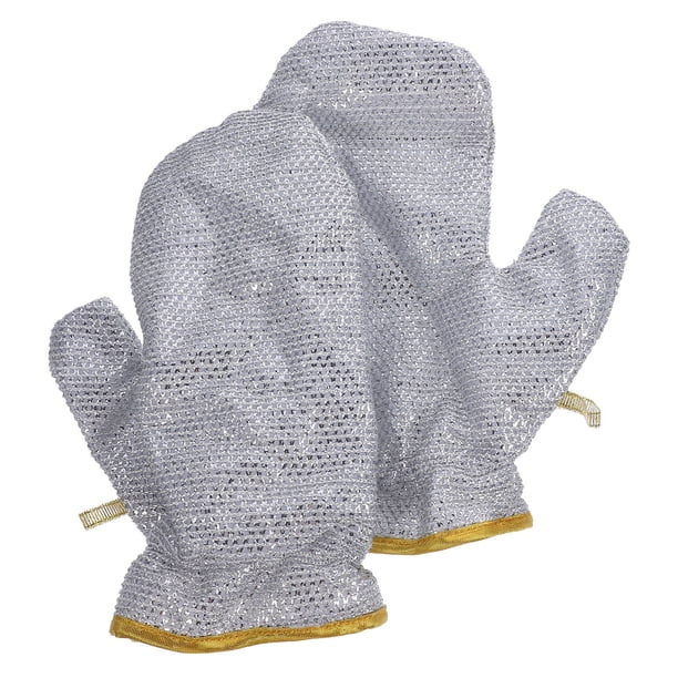 Homoyoyo 1Par Guantes De Limpieza Para Cocina Plateados Con Fibra De Bambú Y Protección Contra Calor