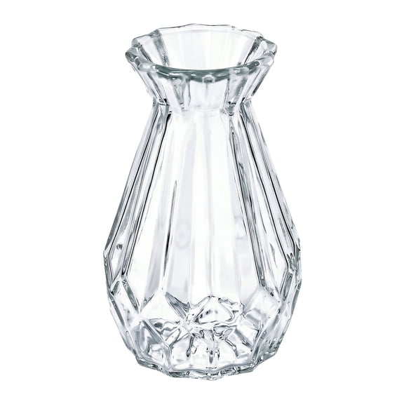 Unique Bargains Glass Bud Vases Set for Small Flower Vases Clear 2.6"L x 2.6"W x 4.3"H