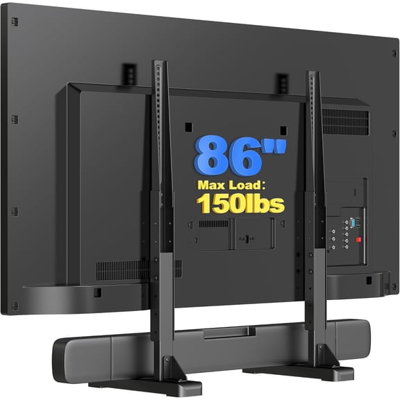 Large TV Stand Table Top for 24 to 86 Inch Flat/Curved TVs Heavy Duty TV , Support 150 lbs, Max VESA 800x600mm, for Living Room ML3286