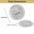 thumbnail image 2 of 100-Pack Silver Charger Plates, 13" Round Plastic Trays for Weddings, Baby Showers, Catering, Fluted Edge Design Table Decor, 2 of 9
