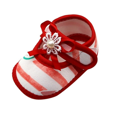 

ZMHEGW Kids Shoes Single Sandals Soft Girls Prewalker Watermelon Printing Sole Shoes For Toddler