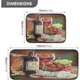 thumbnail image 2 of SKYSONIC Bottle of Red Wine Kitchen Rugs 2 Pieces, Vintage Colorful Floor Mat Room Area Rug Washable Carpet Perfect for Living Room Bedroom Entryway, 2 of 7