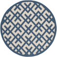 thumbnail image 1 of Safavieh Courtyard Navy Indoor Outdoor Rug - Round 6'7", 1 of 4