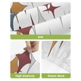 thumbnail image 4 of Blue Red Diamond Bar Stool Covers Set of 4, Modern Geometric Middle Century Stretch Washable Bar Chair Covers with Backs, Removable Pub Counter Height Chair Cover for Kitchen Dining Room Cafe, 4 of 7