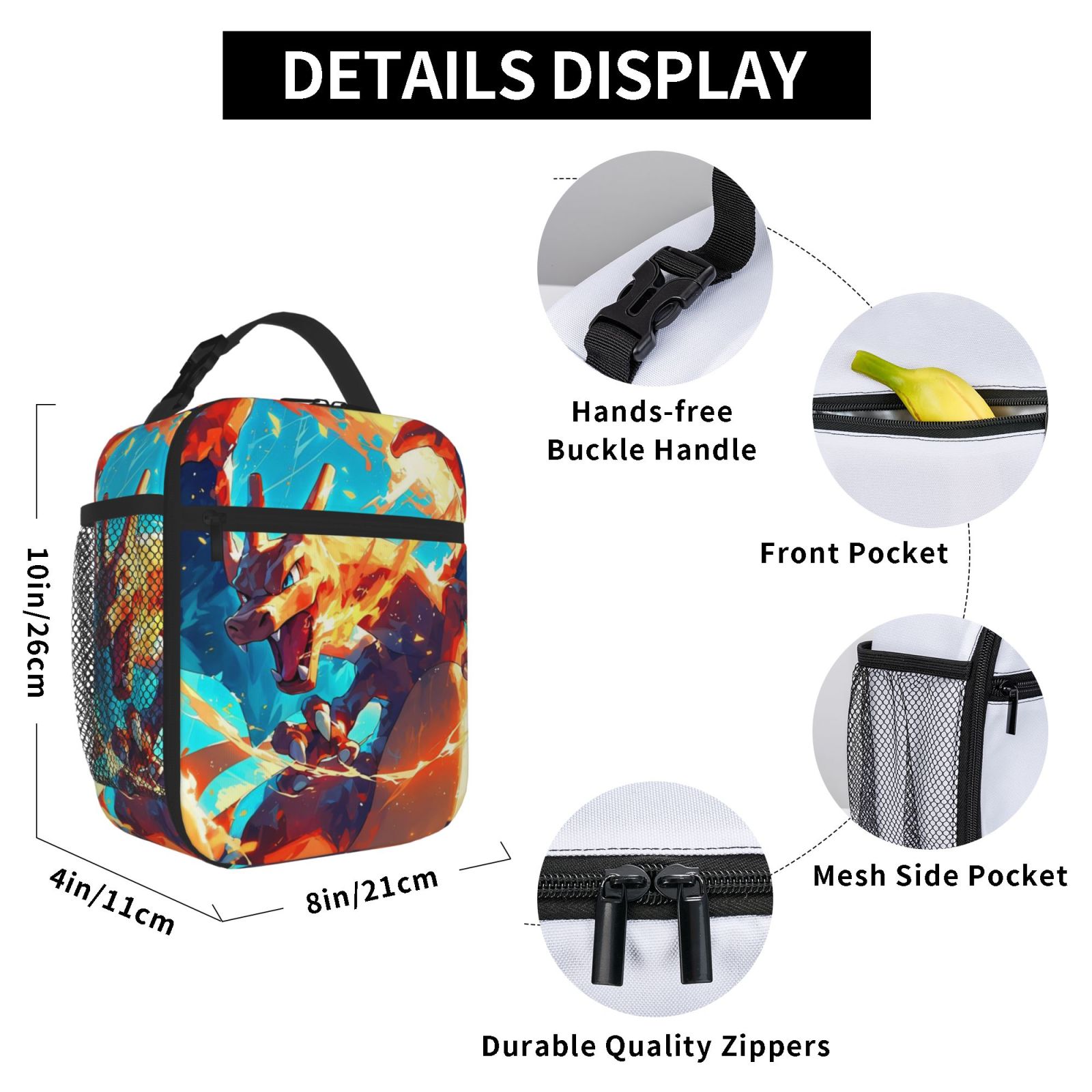 Lunch Bag Tote Bag Portable Insulated Lunch Box For Beach Camping Travel Work School Office
