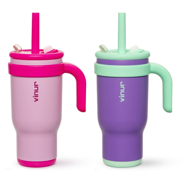 Vaso aislante VINUR de acero inoxidable de 500 ml con asa