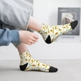 thumbnail image 5 of Goofa Leopard Print Pattern Non Slip Socks with Grips for Elderly, Crew Socks Yoga Hospital Socks Cushioned Sole Gripper Socks for Men Women, 5 of 5