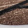 thumbnail image 3 of Safavieh Hi-Lo Proinsias Diamond Shag Area Rug, Brown/Ivory Charcoal, 6'7" x 6'7" Round, 3 of 7