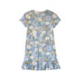 thumbnail image 3 of Abcomgle Cute Dresses for Girls 10-12 Casual A-Line Short Sleeve Tshirt Dresses Daisy Flower Holiday Ruffle Hem Swing Sundresses with Pockets for 4-14t Kids, 3 of 4