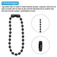 thumbnail image 3 of Uxcell Ball Bead Chain Beaded Necklace Chains 4 Inch 2.4mm/0.1inch for Jewelry Making,Pack of 100(Black), 3 of 6