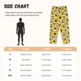 thumbnail image 2 of Pajama Pants Women, yellow sunflowers black white striped Sweatpants Soft Sleep Lounge Pants, Casual PJ Bottoms Pants with Pockets, 2 of 7
