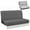 Dark Gray, variant on Qpednta Black RV Couch Covers for Sofa Bed 2-Piece Set Stretchable Backrest & Seat Covers Set, Camper Slipcovers for Jackknife Sleeper Sofas, Washable Material