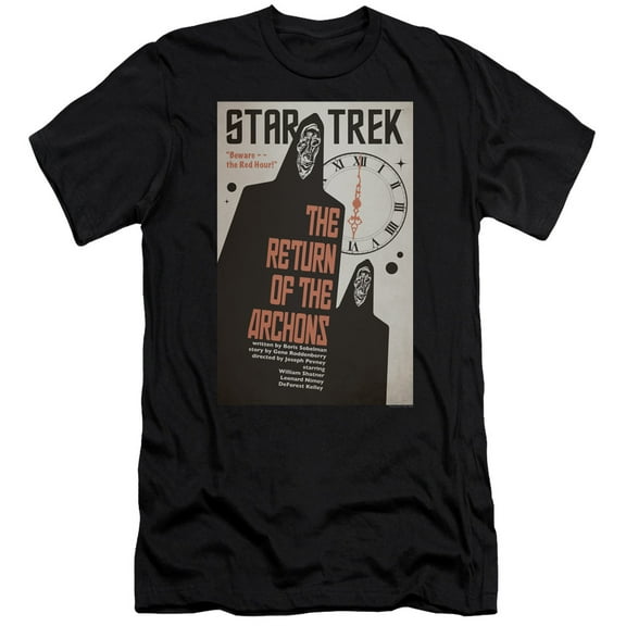 Star Trek Tos Episode 21 Premium Canvas Adult Slim Fit 30/1 T-Shirt Black