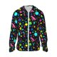 thumbnail image 1 of Balery Geometric 1980s Styled Sudadera ligera de manga larga con capucha y protección solar UPF 50+ para hombre y mujer, ideal para pesca y running-XX-Large, 1 of 7