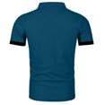 thumbnail image 7 of Yungyresw Polo Shirt for Men Slim Fit Short Sleeve Polo Contrast Trim Button Placket T-Shirt for Summer Wear Casual, 7 of 7