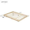 thumbnail image 5 of Floating Platform Bed, Full Size Wood Bed Frame with LED Light, Stylish Low Platform Bed Frame with Wood Slats Support, No Box Spring Needed, Noise Free, Easy Assembly, Natural, 5 of 9
