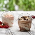 thumbnail image 4 of 50 piezas de postre de 7 oz / 210 ml Vasos de pl&aacute;stico transparente con tapas de c&uacute;pula y cuchara (50), 4 of 6