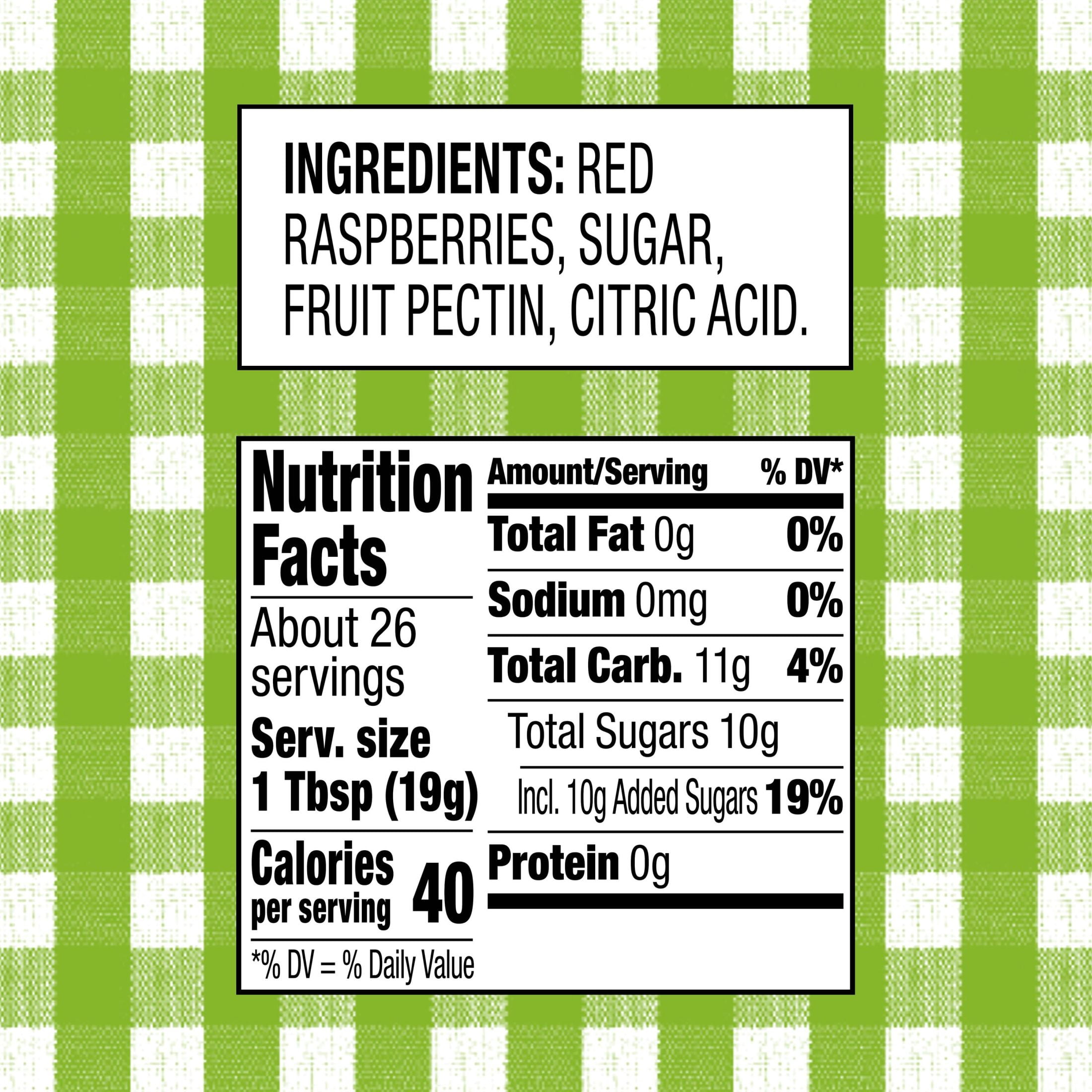 (4 pack) Smucker's Natural Red Raspberry Fruit Spread, 17.25 oz