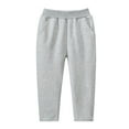 thumbnail image 4 of YDFCWX Boys Sweatpants Wide Leg Athletic Workout Boys Sweatpants Kids Boys Joggers with Drawstring and Pocket Light Gray,5-6 Years, 4 of 4
