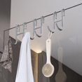 thumbnail image 3 of Towel Hook Shower Door Hooks Double Towel Hooks Heavy Duty Frameless Drilling-Free Glass Door Hanger Stainless Steel Rack Hooks for Bathroom Bathing Suits Robe Loofah Shower Hooks, 3 of 4