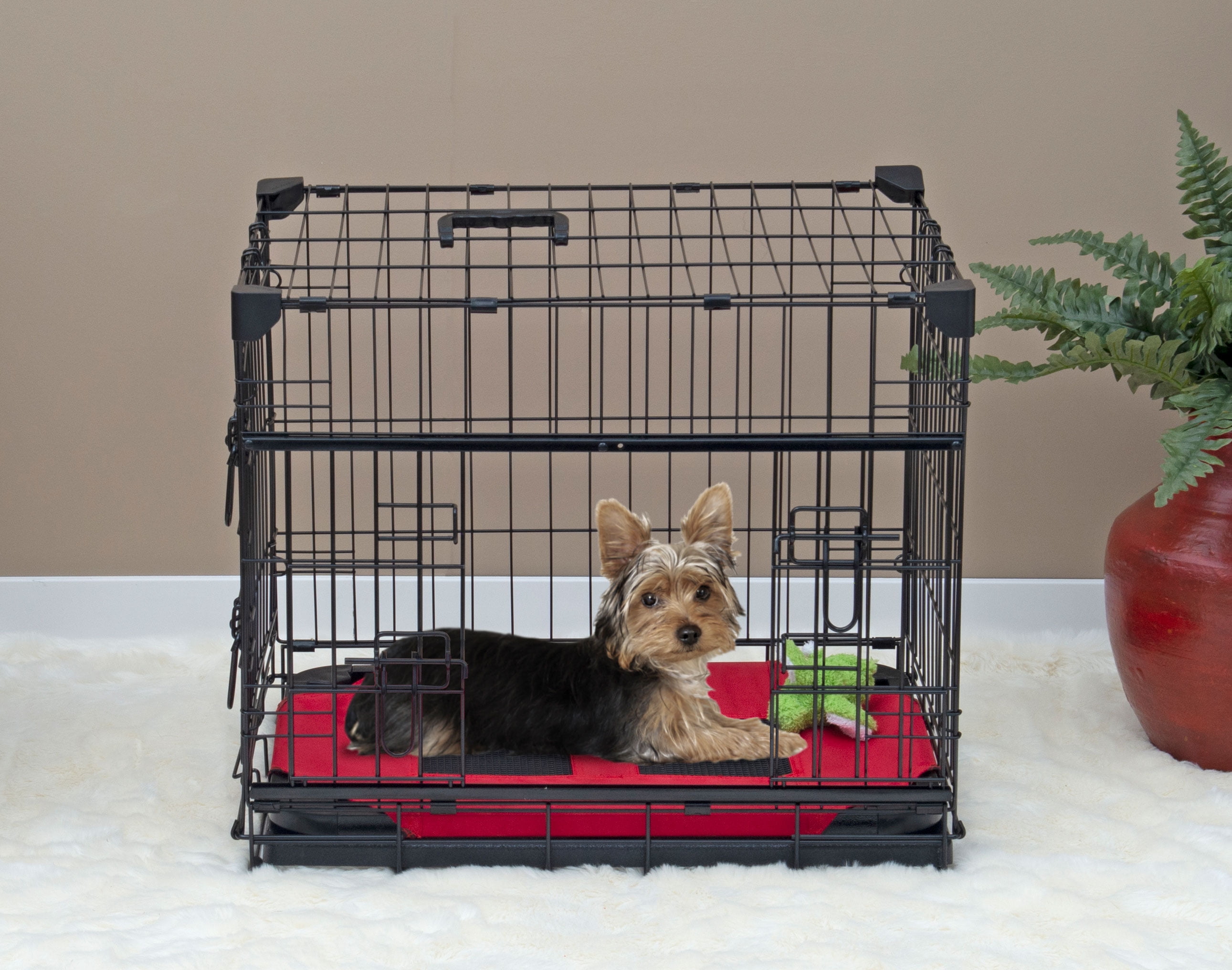 Lucky Dog Sliding Double Door Dog Crate, XXSmall, 22"L