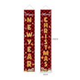 thumbnail image 4 of Paredes de celosía roja y negra navideña, decoración para exteriores, cortinas, fiestas navideñas, banderas colgantes, 4 of 5