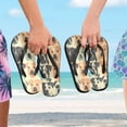 thumbnail image 5 of Unisex Comfort Flip Flops Summer Thong Sandals Non Slip Soles Flip Flop for Beach, Pool, and Daily Wear Dog Head Pattern XS, 5 of 8