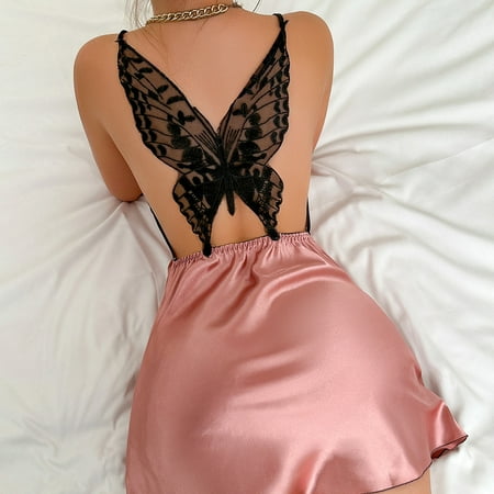 Nightgown Satin Lingerie Sleeveless Sleep Dress Babydoll Nightie Slip Chemise
