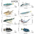 thumbnail image 4 of Jiibva 8PCS Marine Animal Models Deep Sea Animal Figurines Desktop Simulation Sea Fish Model Figures for Party Favor, 4 of 7