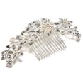 thumbnail image 3 of New Crystal Rhinestone Wedding Flower Pearls Hair Clip Hair Comb for Women Bride, 3 of 5