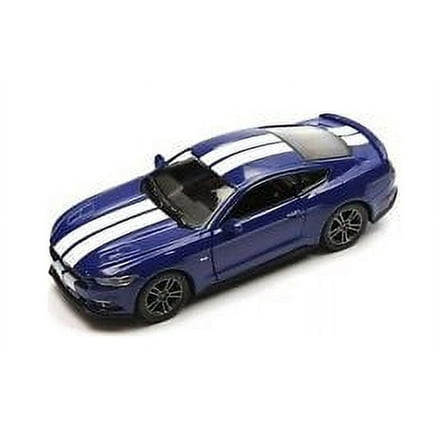 5" Kinsmart 2015 Ford Mustang GT Stripe Diecast Model Toy Car 1:38 Blue