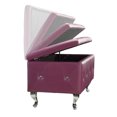 thumbnail image 6 of AC Pacific Purple Crystal Tufted Storage Bench, 6 of 9