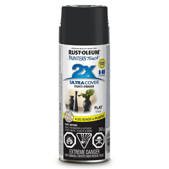 Painter's Touch 2X Ultra Cover Matte Black Spray Paint
