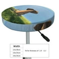 thumbnail image 4 of Fotbe Elephant Dog Stool Covers Round,Waterproof Round Bar Stool Covers Bar Chair Covers Washable Stool Cushion Slipcover for 12-14 Inch Chair-, 4 of 7