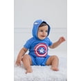 thumbnail image 4 of Marvel Capitán América Mameluco de Disfraz Azul para Niños Pequeños 2T, 4 of 6