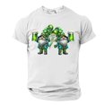 thumbnail image 2 of lcziwo St Patricks Day Hawaiian Shirts for Men Fummy Gnome Print Round Neck Graphic Tee Shirts 2025 Spring Summer Loose Fit Short Sleeve Streetwear Flash Deals,White,L, 2 of 6