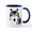 White/Navy Inside, variant on CafePress - Black And White Wolf - 11 oz Ceramic Mug - Novelty Coffee Tea Cup