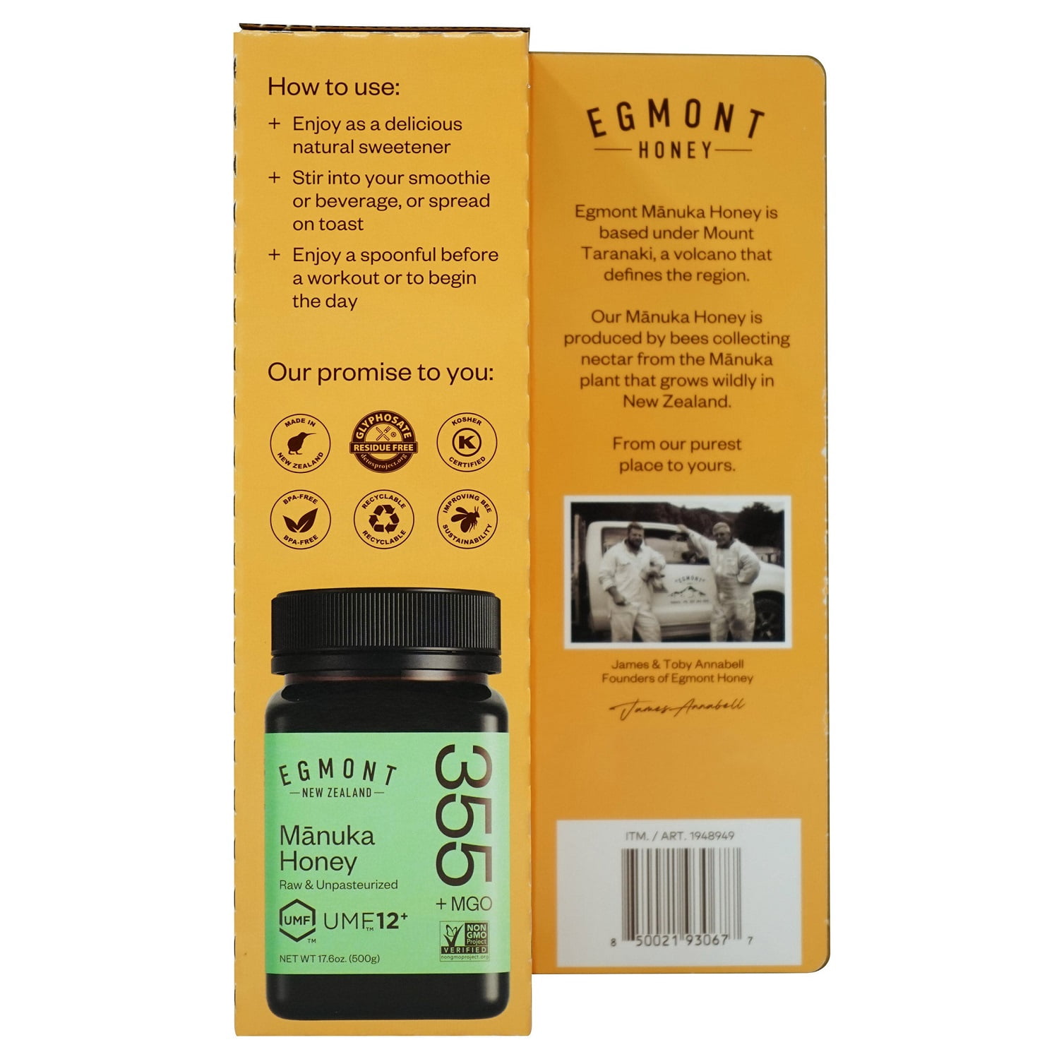 Egmont Honey Rich and Creamy Manuka Honey, UMF 12+, 17.6 Ounce