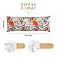 thumbnail image 2 of Body Pillow Cover - Soft Body Pillow Pillowcase, Minimalist Cute Cockatoo Orange Breathable Long Body Pillow Case Cover with Invisible Zipper 20x60in, 2 of 5