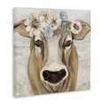 thumbnail image 2 of Stupell Industries Rustic Lodge Big Nose Boho Farm Cow Daisy Flower Crown Canvas Art, 17 x 17, by Jeanette Vertentes, 2 of 7